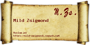 Mild Zsigmond névjegykártya
