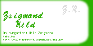 zsigmond mild business card